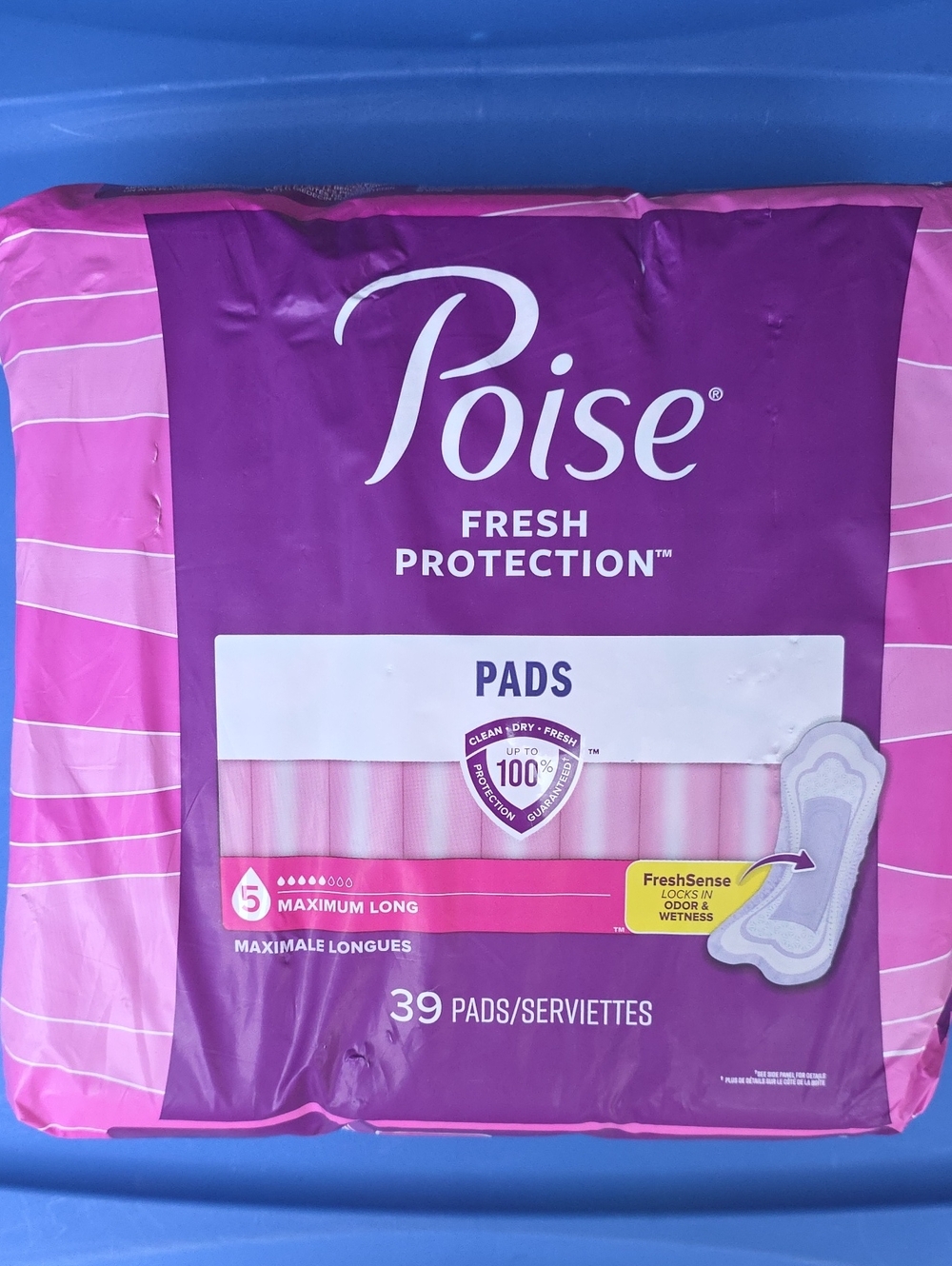 Poise Fresh Protection Maximum Long Pads 39 Count